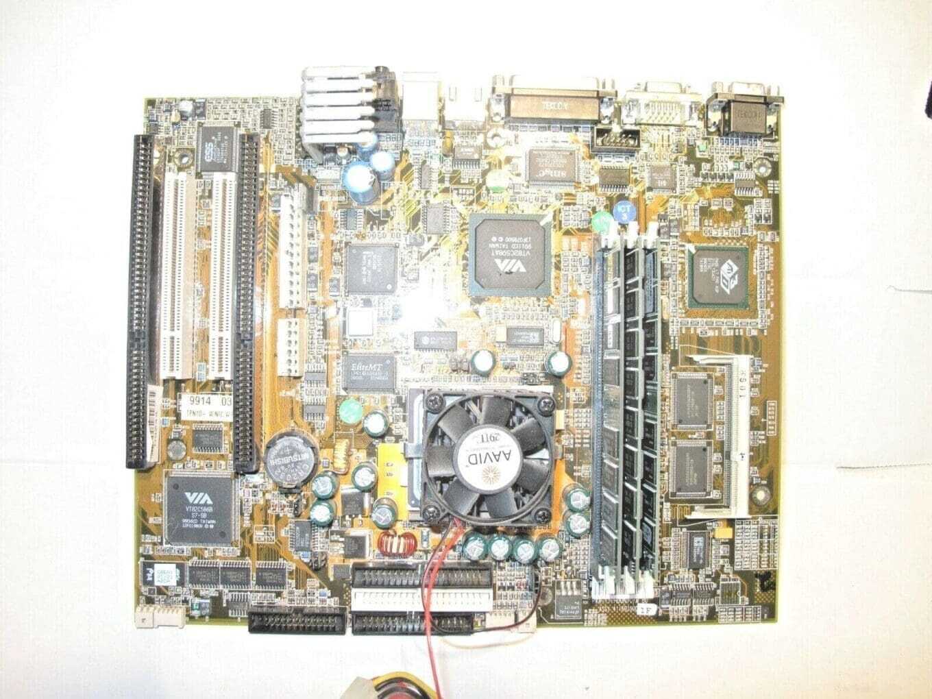 COMPAQ 320446-01 MOTHERBOARD + AMD K6-2 CPU + 320MB RAM + FAN H/S