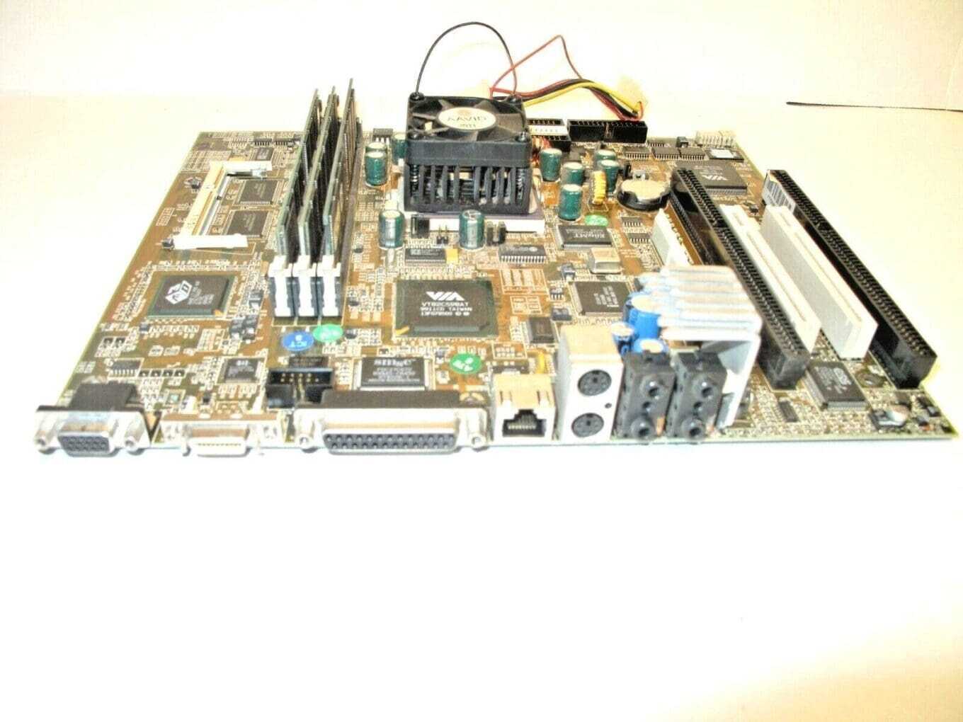 COMPAQ 320446-01 MOTHERBOARD + AMD K6-2 CPU + 320MB RAM + FAN H/S