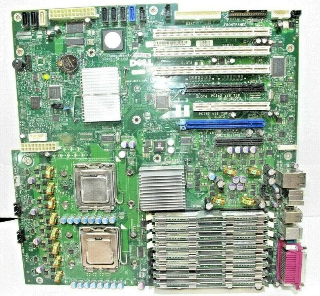 Dell 0RW199 MOTHERBOARD WITH DUAL 3.0GHz XEON X5450 CPU's + 32GB RAM