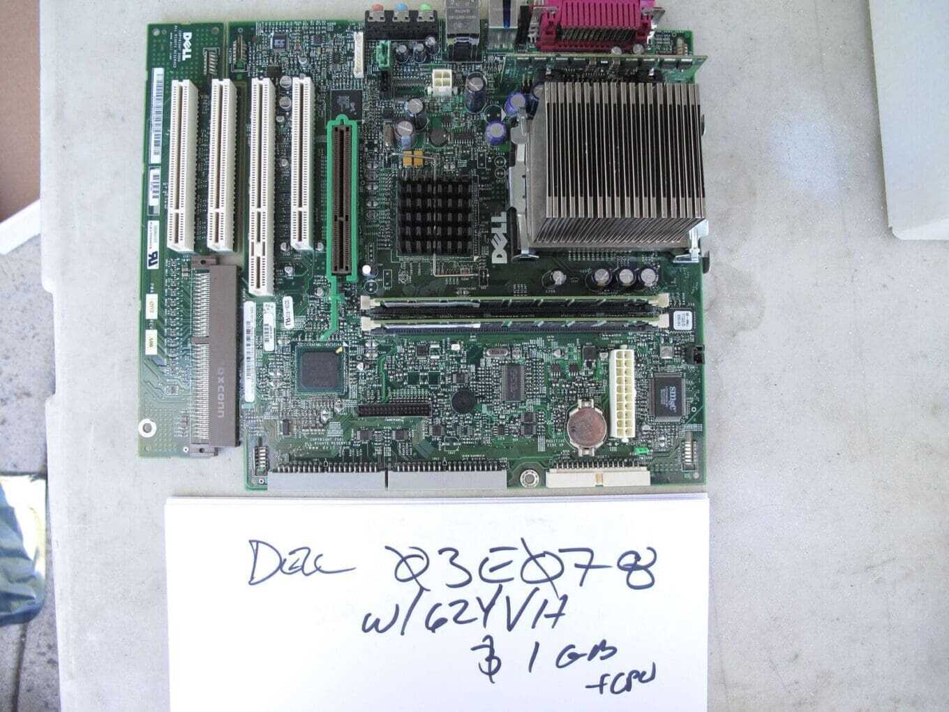 03E078 Dell Optiplex System Board P4 Agp + CPU + 1 GB RAM