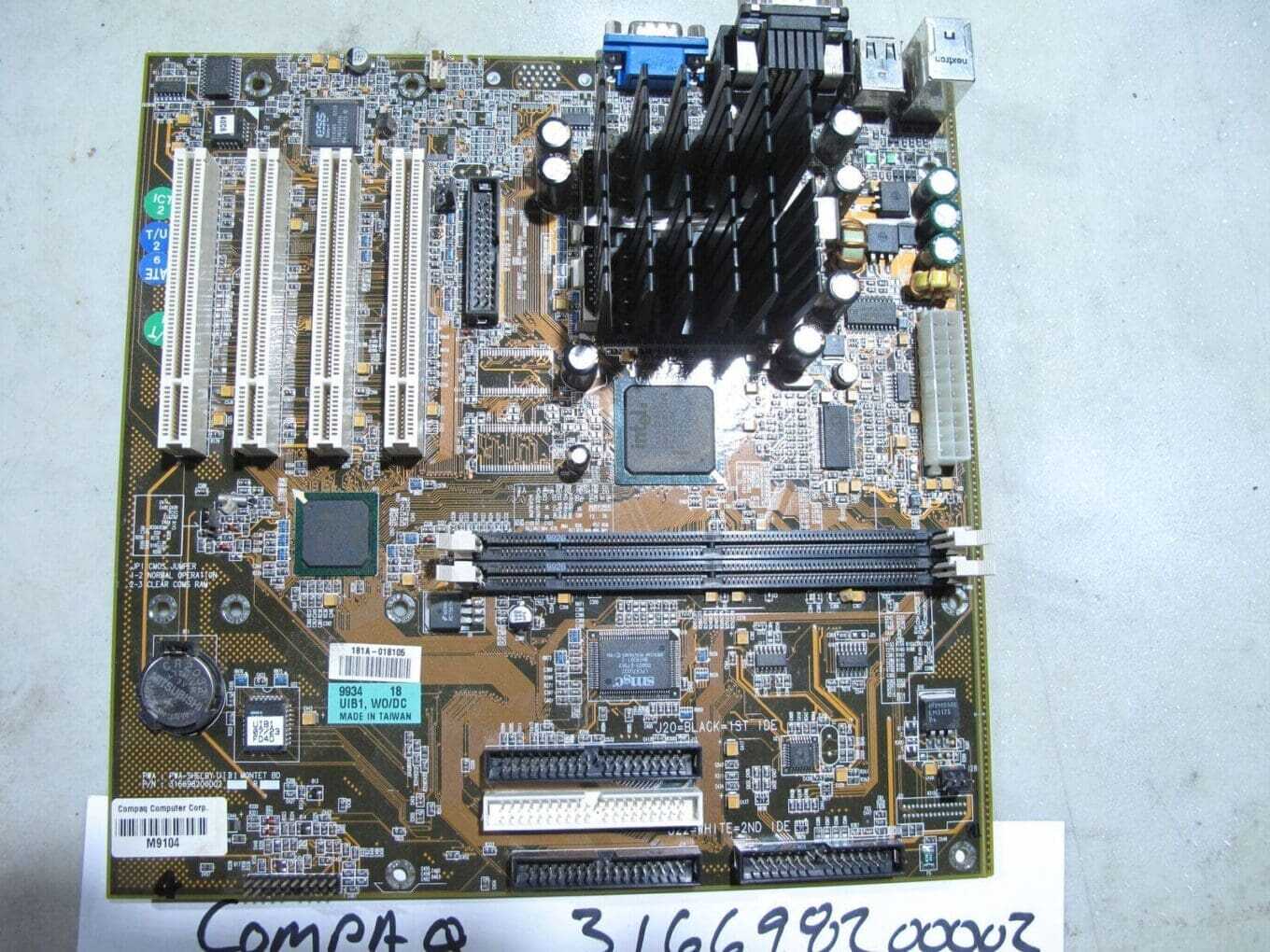 PWA-SHELBY UIB1, 316698200002, Motherboard, Compaq Presario, PGA370, + CPU