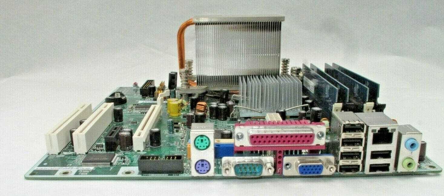 HP 410146-001 MOTHERBOARD + PENTIUM DUO CORE +1024 MB RAM WITH H/S AND FAN