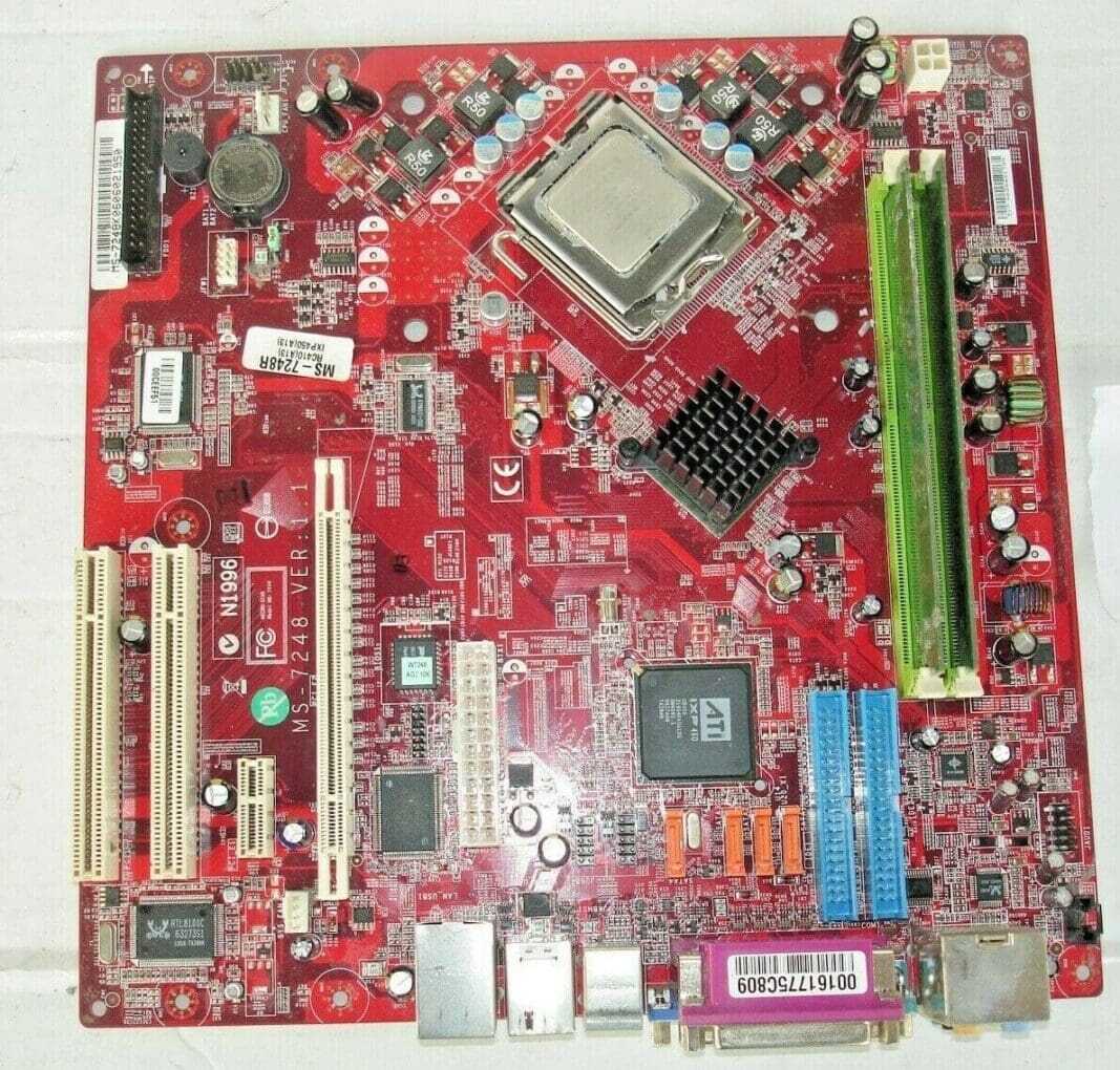 MICRO STAR MS7248 VER:1.1 MOTHERBOARD/PENTIUM 805 2.66GHZ SLHZH CPU+1024MB RAM