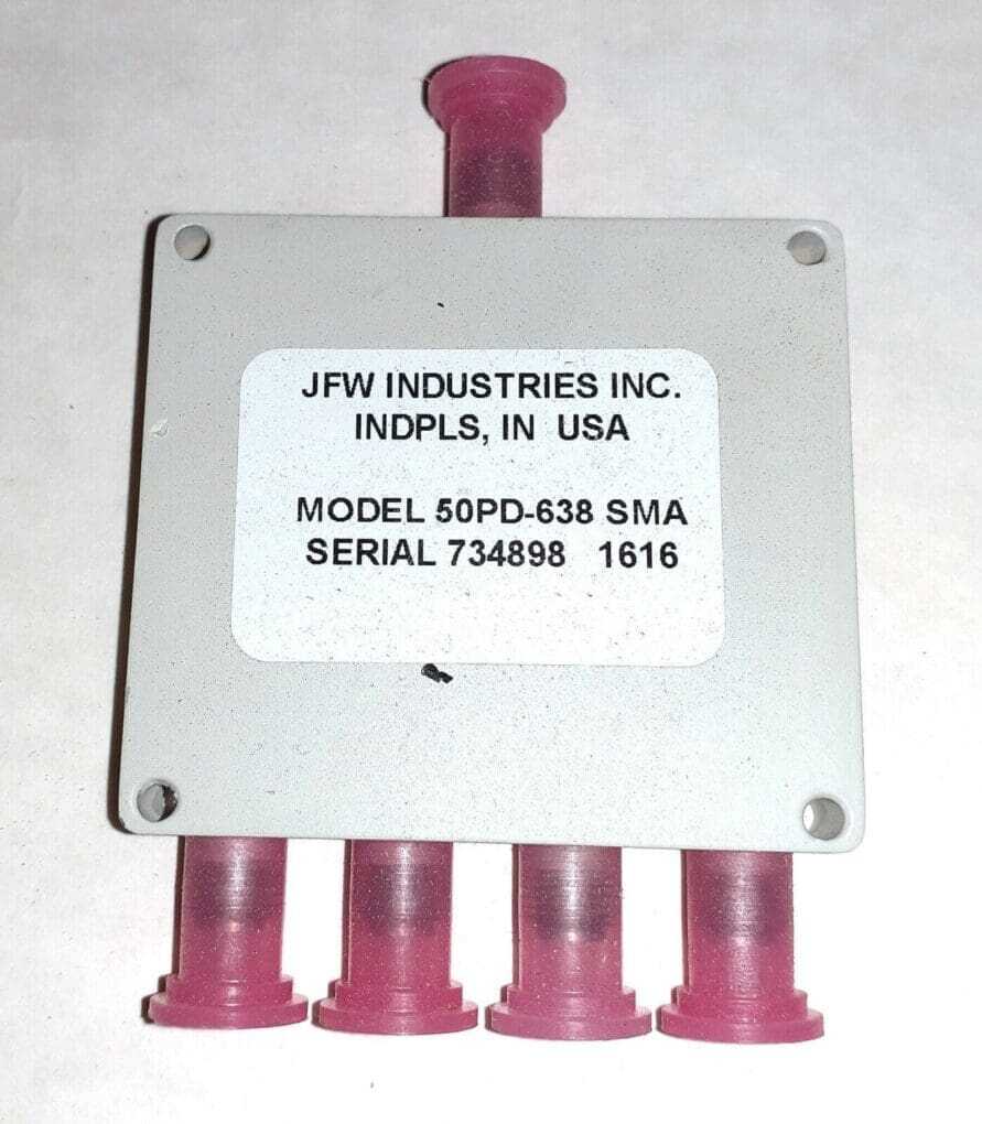 JFW INDUSTRIES 4-Way Power Divider/Combiner 2-8 GHz, 50PD-638 SMA