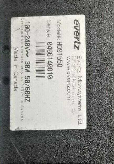 EVERTZ HD9155Q HD PRODUCTION AFTERBURNER