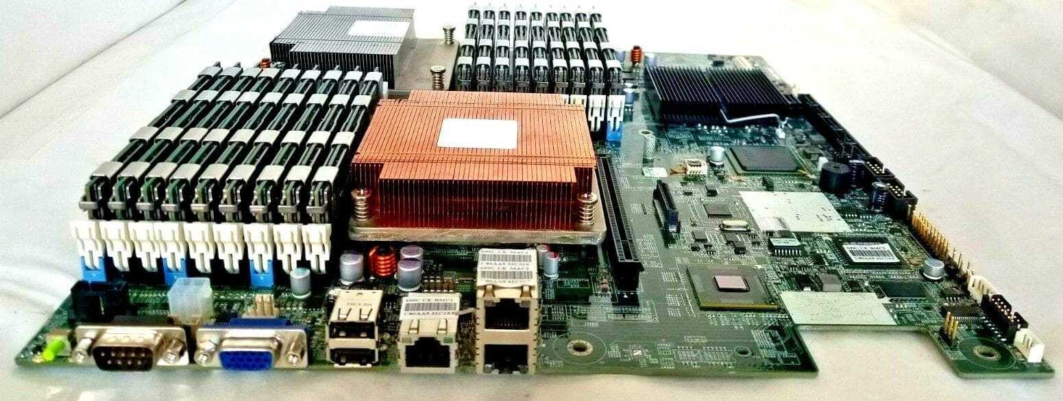 DELL 0WT5R3 MOTHERBOARD + 2x 2.4GHz INTEL XEON SLBV4 CPU + 72GB RAM + DUAL H/S's