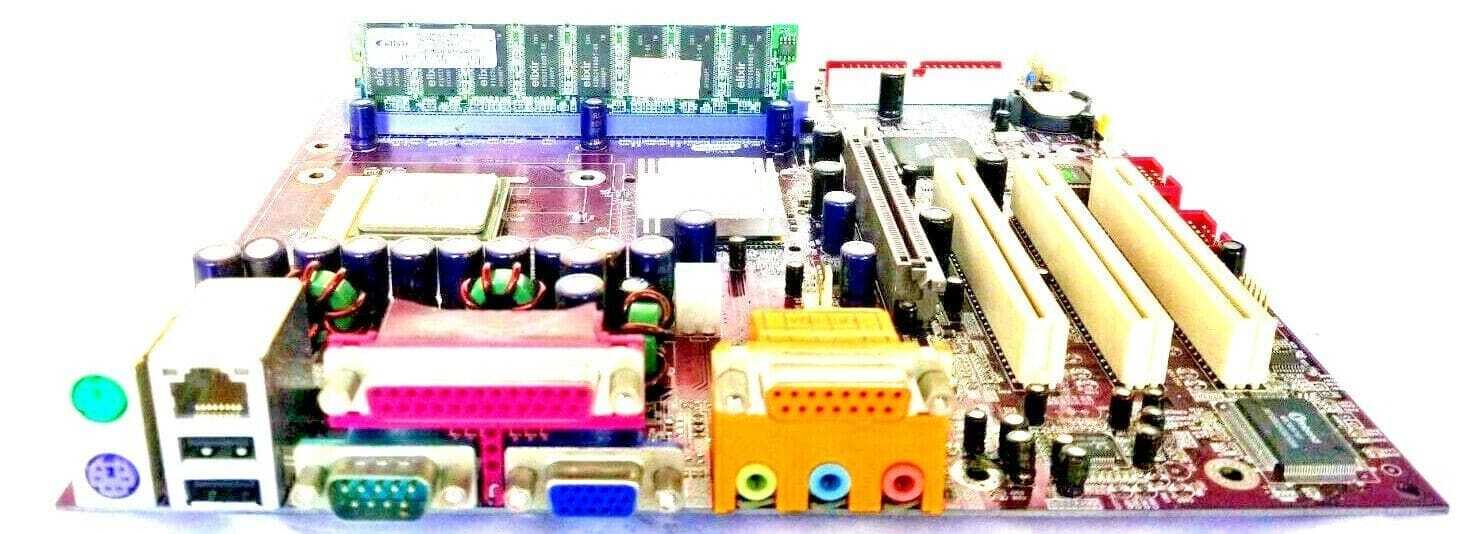 JETWAY P4MFP533T MOTHERBOARD + 2GHz INTEL PENTIUM 4 SL6SW CPU + 256MB RAM