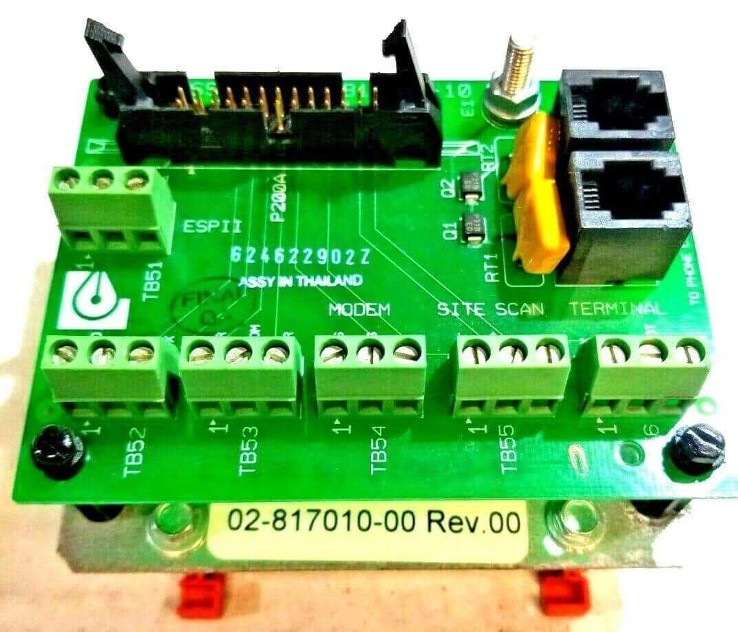 LIEBERT 02-810015-10 Modem Site Scan Terminal Board + ASSEMBLY 02-817010-00