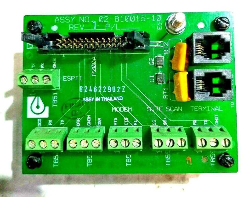 LIEBERT 02-810015-10 Modem Site Scan Terminal Board + ASSEMBLY 02-817010-00