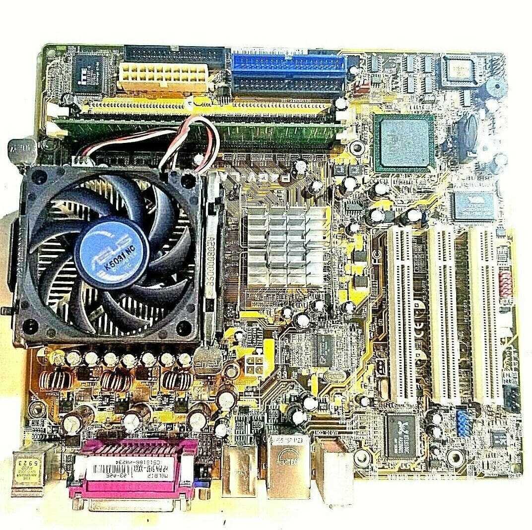 ASUS P4GV-LA MOTHERBOARD + 2.8GHz INTEL CELERON D SL7NW CPU+256MB RAM +H/S & FAN