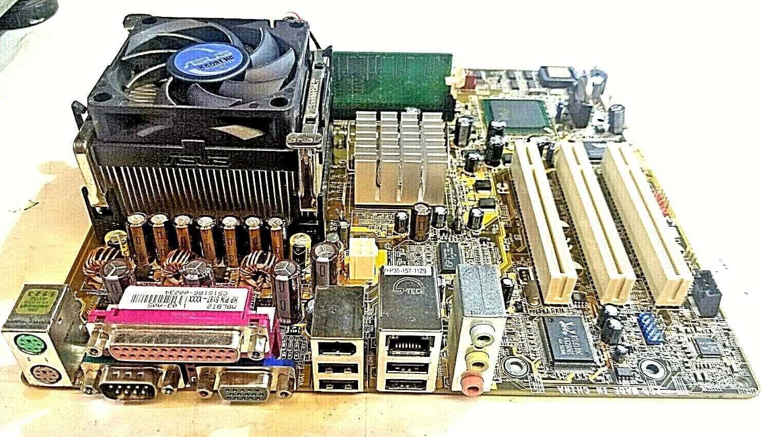 ASUS P4GV-LA MOTHERBOARD + 2.8GHz INTEL CELERON D SL7NW CPU+256MB RAM +H/S & FAN