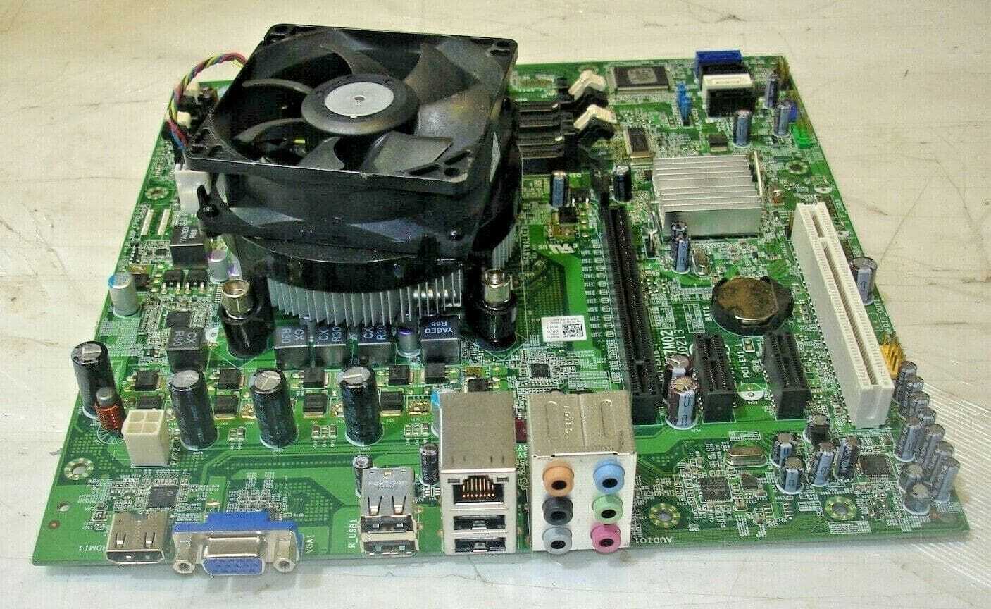 DELL 0C2KJT MOTHERBOARD + INTEL PENTIUM SLBMS CPU + H/S & FAN