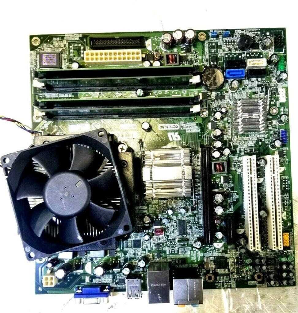 DELL 0CU409 MOTHERBOARD + 1.8GHz INTEL DUAL CORE SLA8Z CPU + 4GB RAM + H/S + FAN