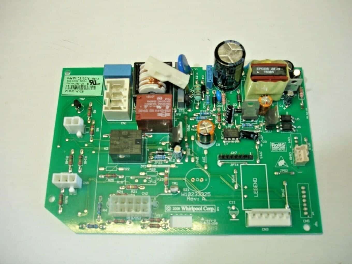 Whirlpool Refrigerator Control Board W10317076 Rev A
