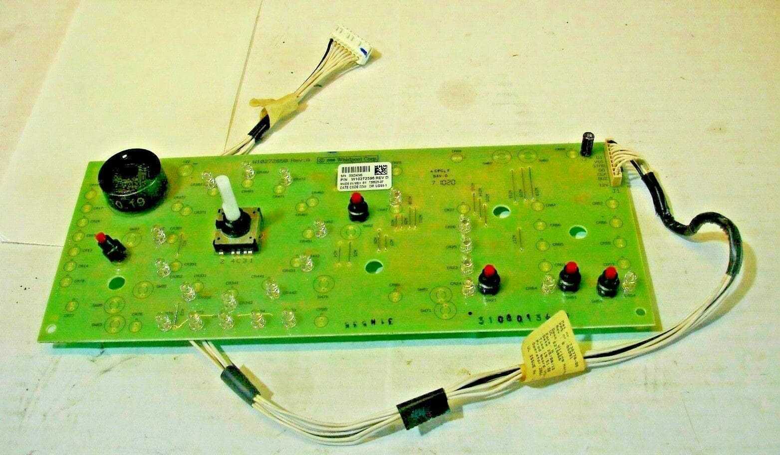 WHIRLPOOL WASHER CONTROL BOARD W10272596 REV D