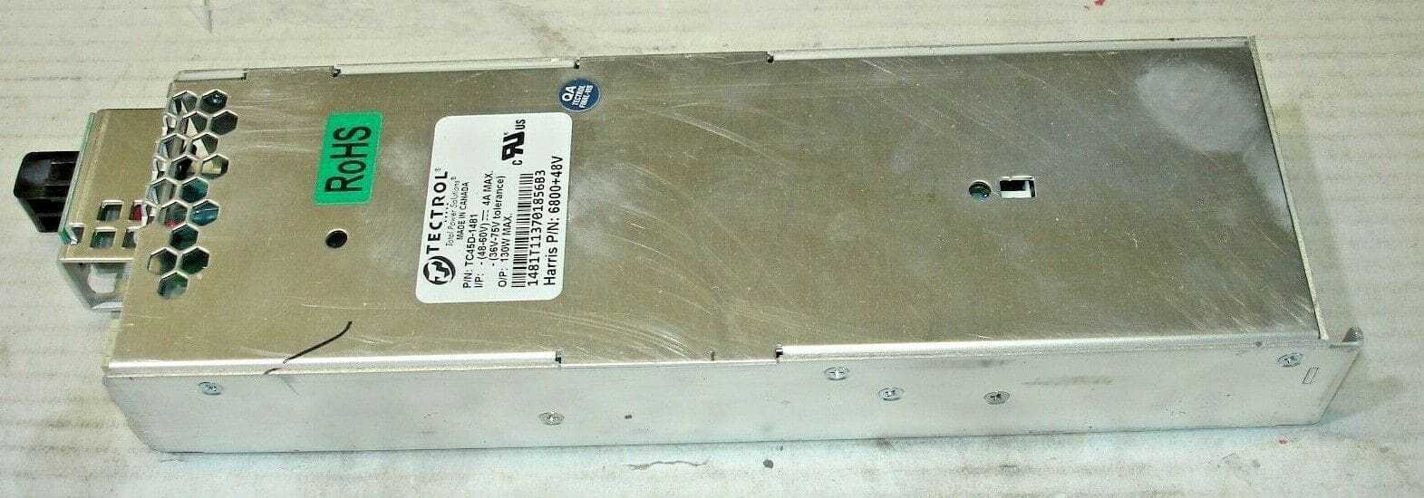 TECTROL TC45D-1481, 6800+ 48V POWER SUPPLY