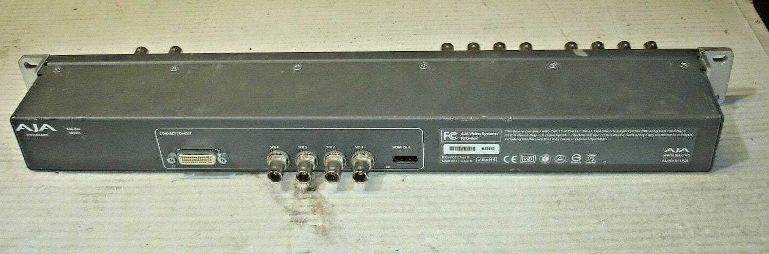 AJA K3G-Box 103354 KONA 3G External Video Editing Breakout Box 1U Rackmount