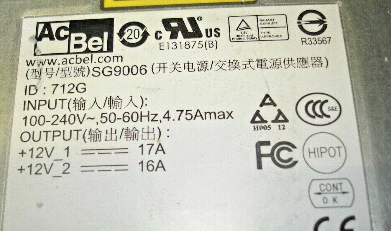 AcBel SG9006 Power Supply