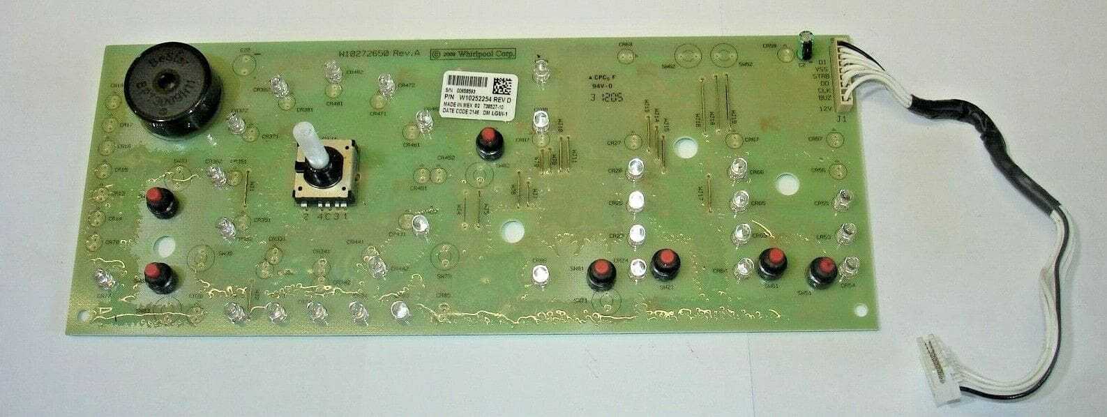 WHIRLPOOL WASHER CONTROL BOARD W10252254 REV D