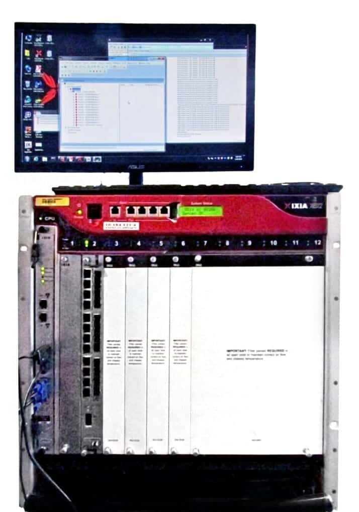 IXIA XG12 12-SLOT CHASSIS WITH WIN7+ IxOS 8.00 + 102 licenced IxNetwork Features