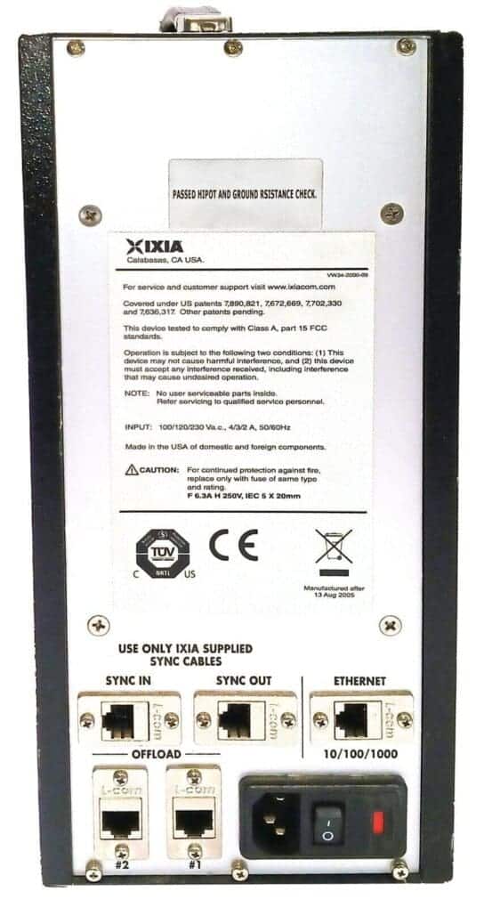 IXIA WAVETEST 20 CHASSIS with Management module + Two WBW1604N