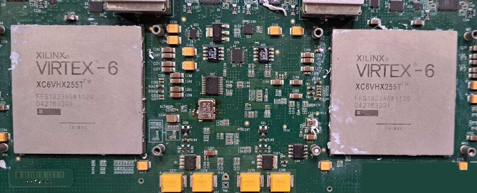 LOT OF 6 XILINX VIRTEX 6 XC6VHX255T-FFG1923 CHIPS FOR SALVAGE ON 3 BOARDS