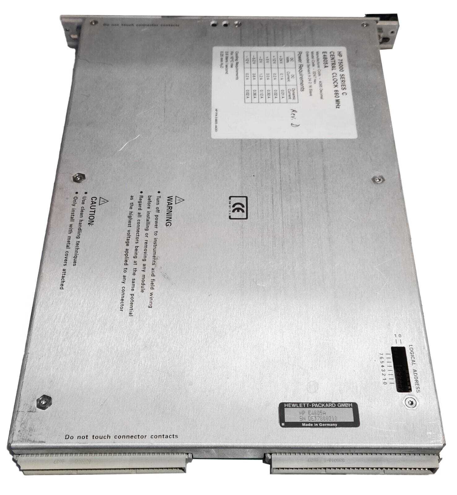 HP Agilent 75000 Series C Model E4805A Central Clock 660 MHz VXI MODULE