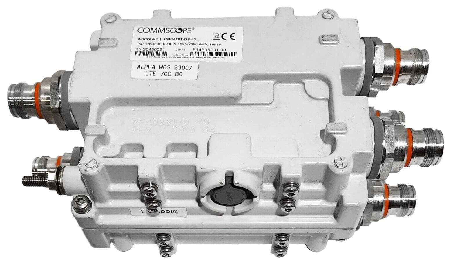 CommScope CBC426T-DS-43 Twin Diplexer 380-960MHz/1695-2690MHz 4.3-10 w/DC Sense