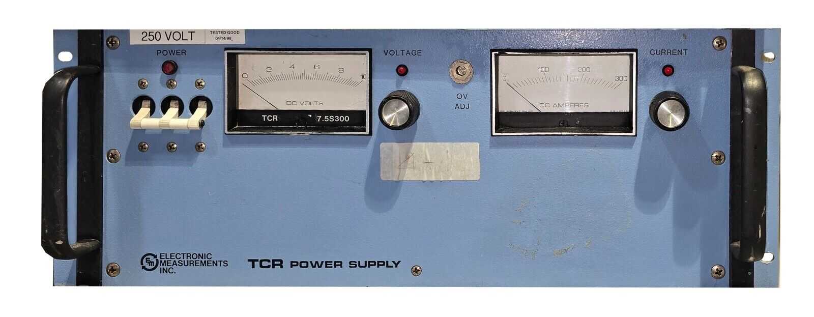 Electronic Measurements Inc TCR 7.5S300 0-7.5Vdc, 0-300A, Variable Power Supply