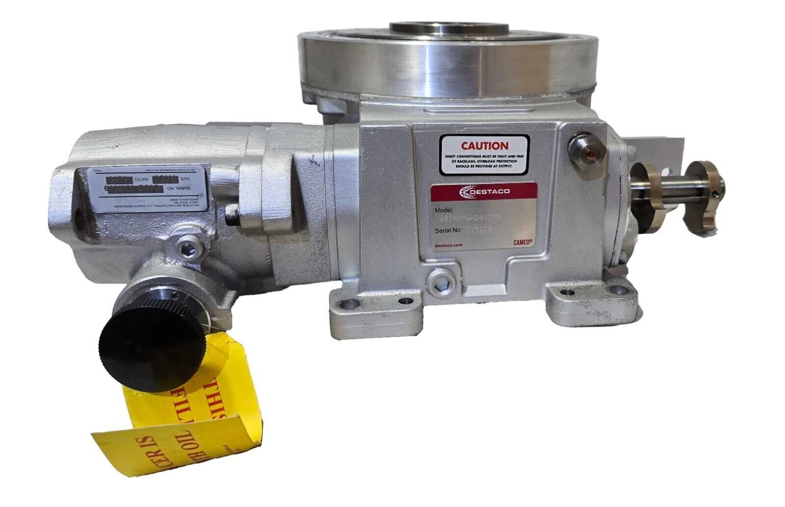 Destaco Camco 601RDM6H24-270 Roller Dial Rotary Index Drive Table 1/3HP 180V