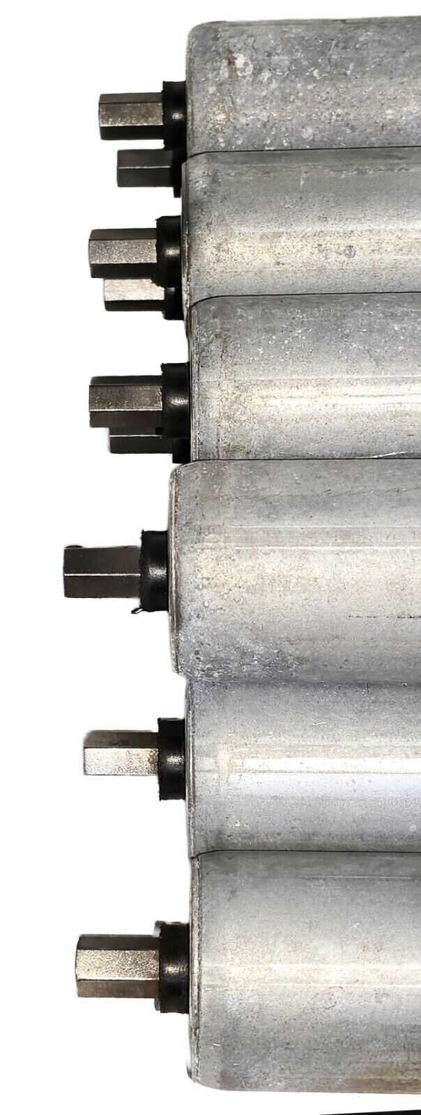 LOT of 10 Rollers for Roach MCS belt driven conveyors 1.9" dia x 25.125" Length