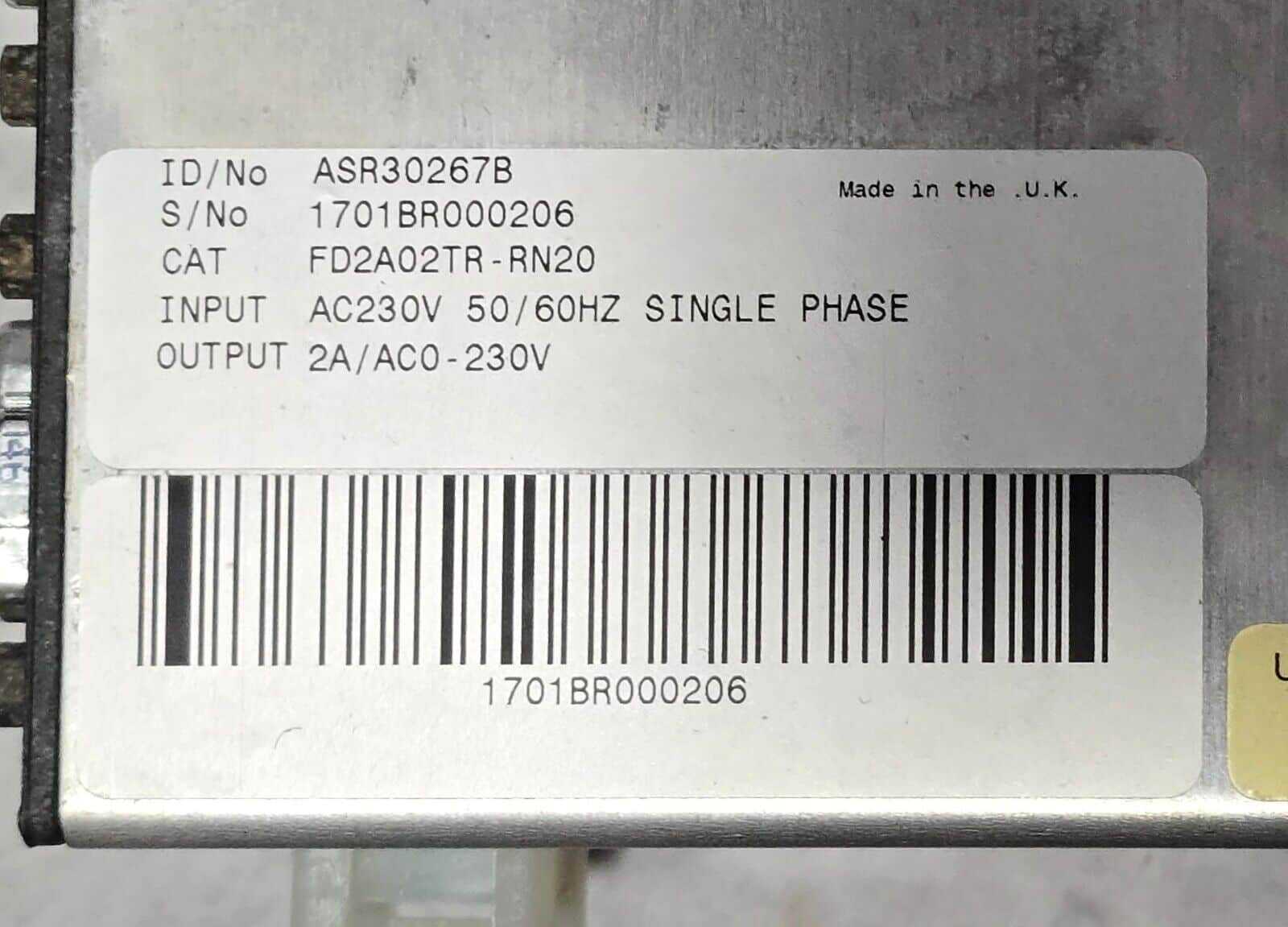 Baldor Flex Drive Servo Drive FD2A02TR-RN20