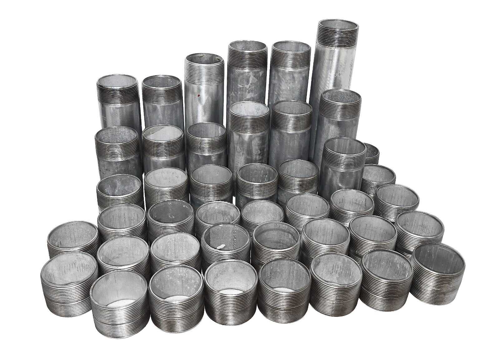 LOT OF 43 EACH 3" NPT GALVANIZED STEEL PIPE NIPPLES