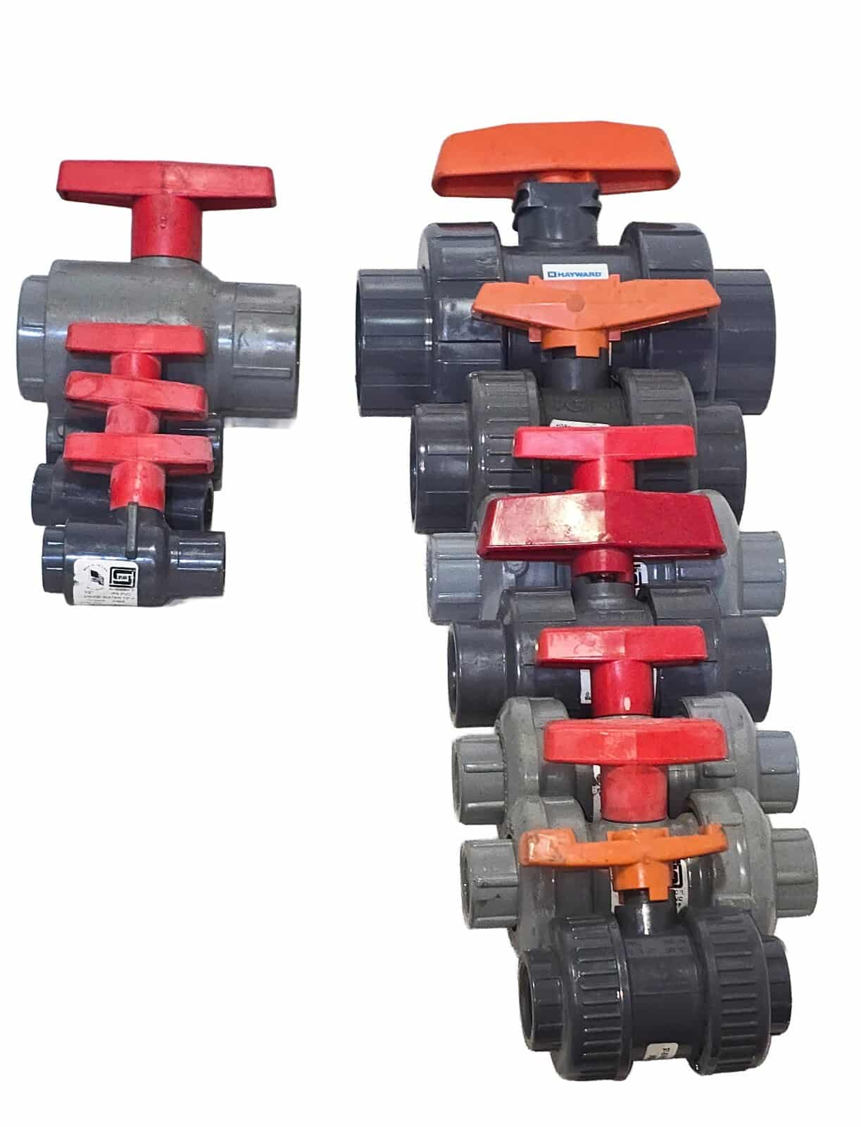 LOT OF 11 PVC BALL VALVES