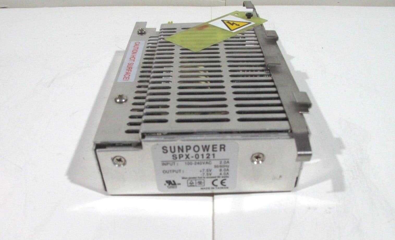 SUNPOWER SPX-0121 Power Supply Input 100-240vac Output 7.5V