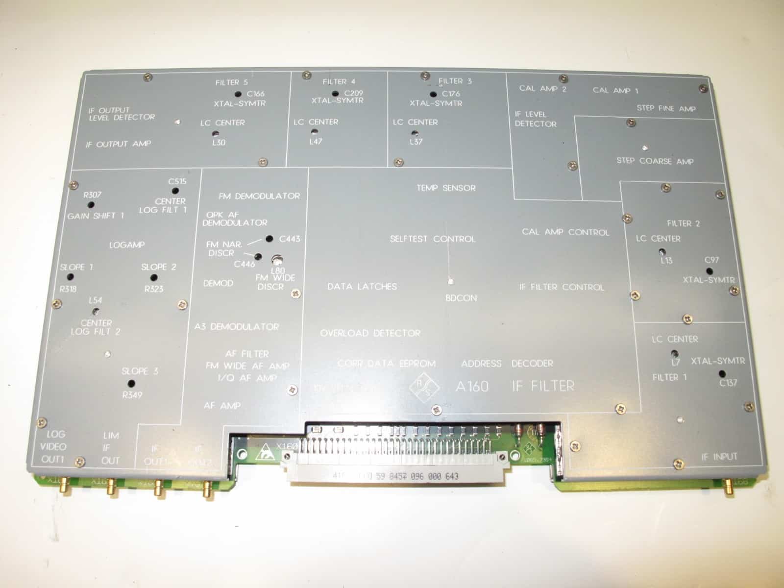 Rohde & Schwarz A160 IF Filter Assembly 1065.7364.96
