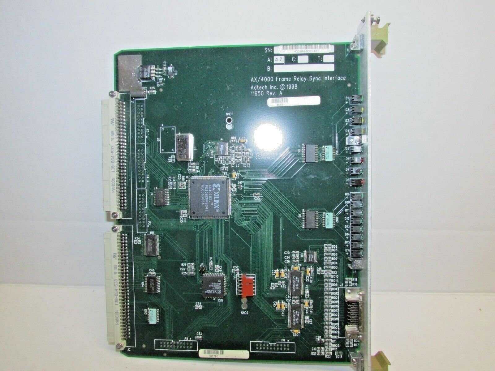 Spirent Adtech AX/4000 401317 Rev A Frame Relay Sync Interface
