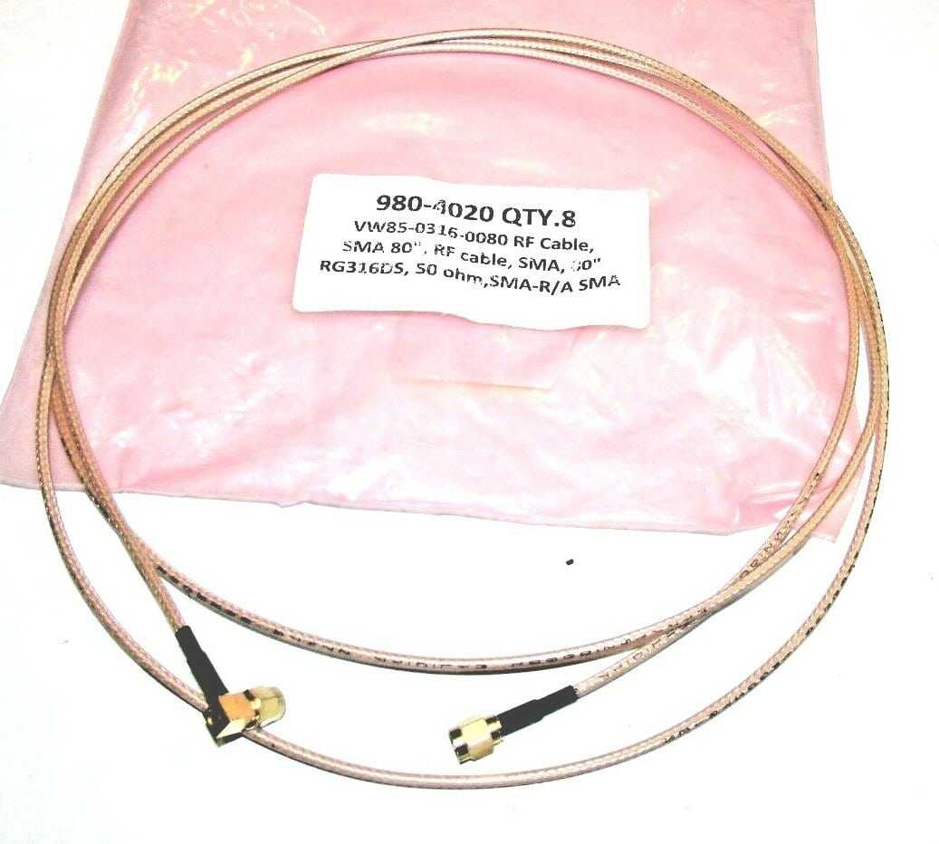IXIA 980-4020 RF CABLE VW85-0316-0080 SMA, 80" RG316DS, 50 OHM SMA-R/A SMA