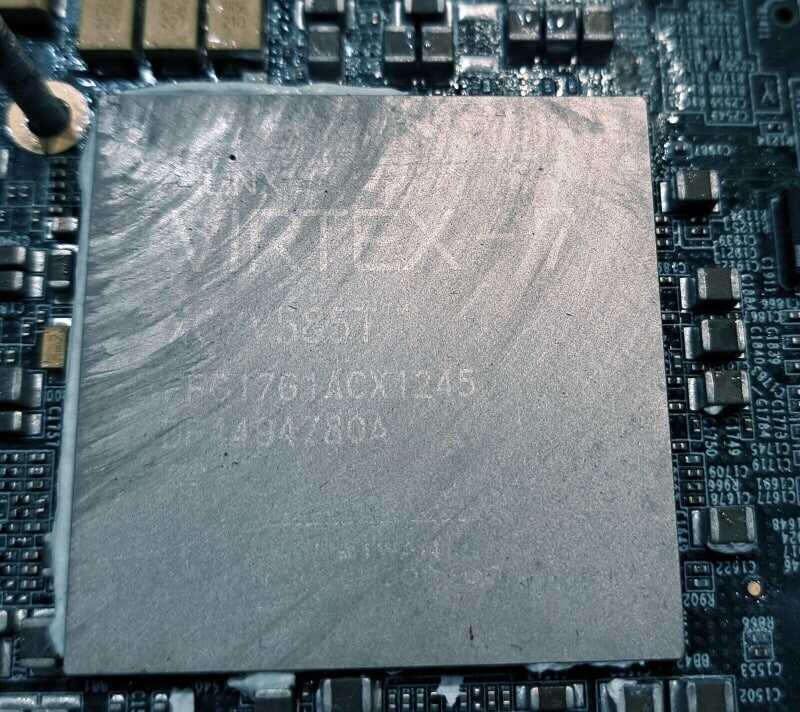 LOT OF 36 XILINX VIRTEX 7 CHIPS FOR SALVAGE ON 9 BOARDS