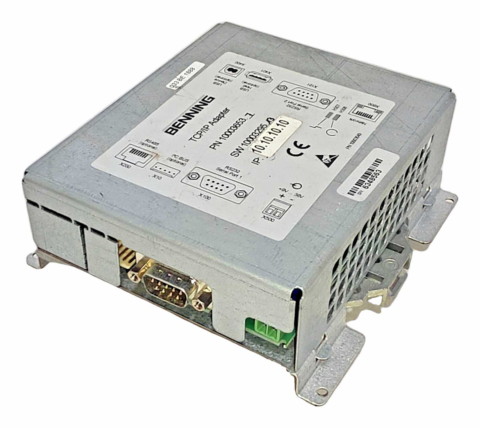 BENNING TCP/IP Adapter 10003653.7 MCU Ethernet RS232 RS485 Monitoring Module