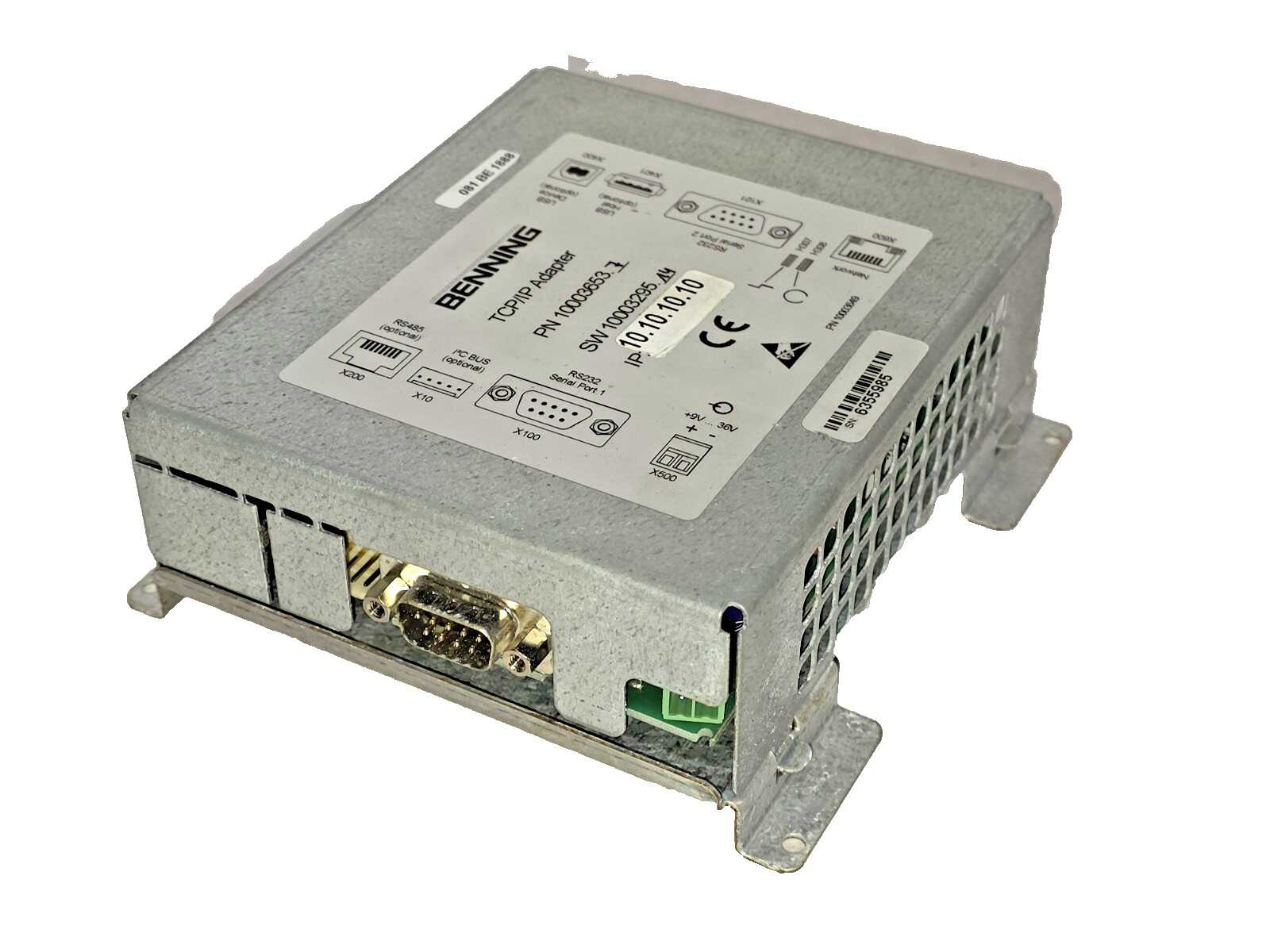 Benning 10003653 MCU TCP/IP Adapter Ethernet RS232 Serial Interface Module