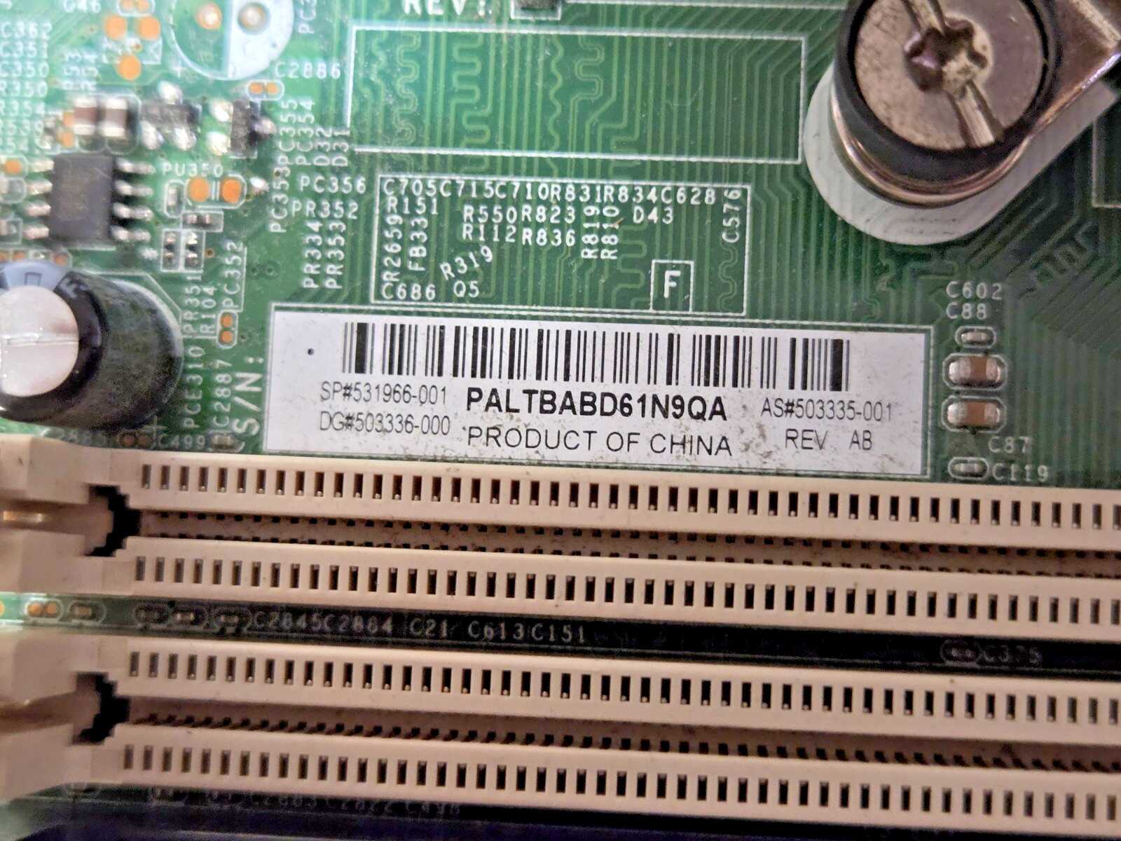 HP Compaq 6005 Pro AM3 Motherboard 531966-001 Athlon II X2 B26 CPU and Heatsink