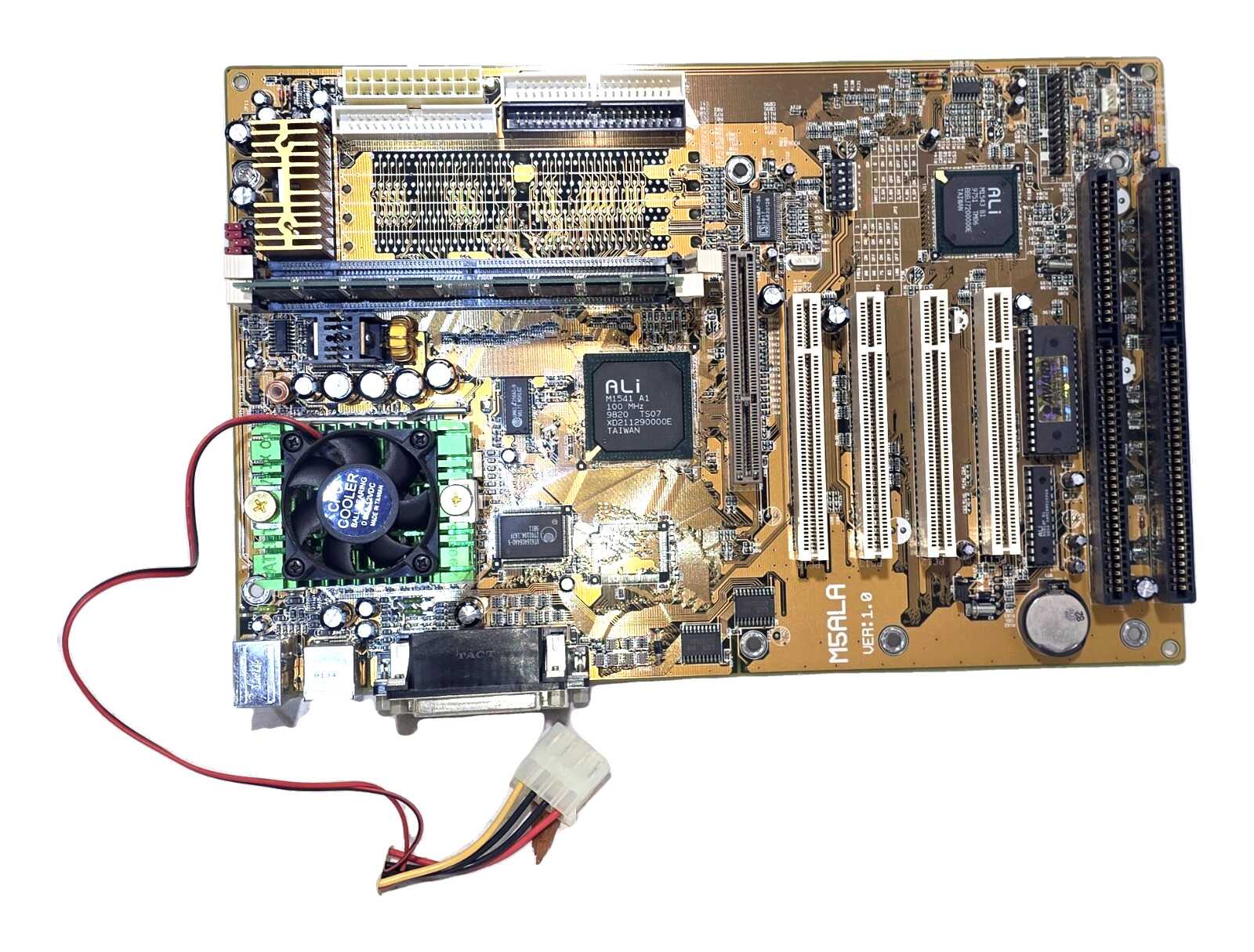 Biostar M5ALA Socket 7 ATX Motherboard AMD K6-2 300 32MB Aladdin V AGP PCI ISA