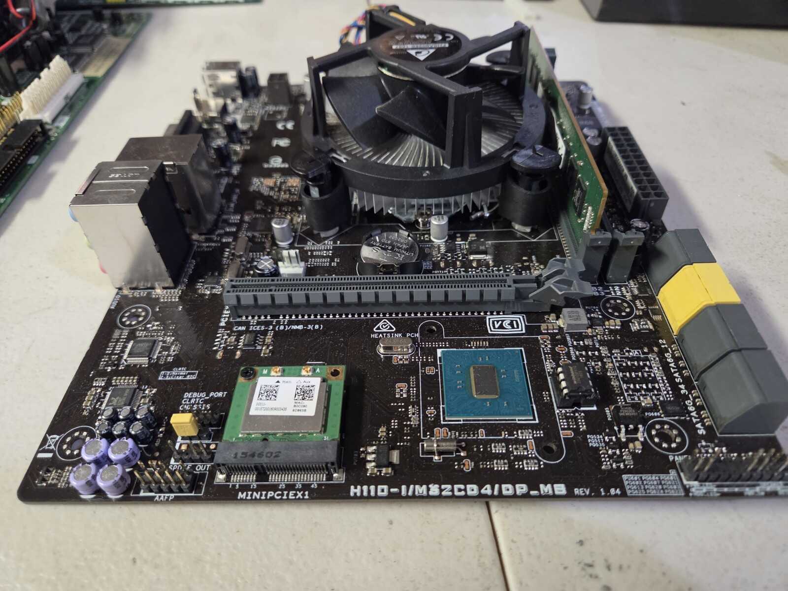 ASUS H110-I/M32CD4/DP LGA1151 Motherboard Intel i3-6100 8GB DDR4 Cooler WiFi
