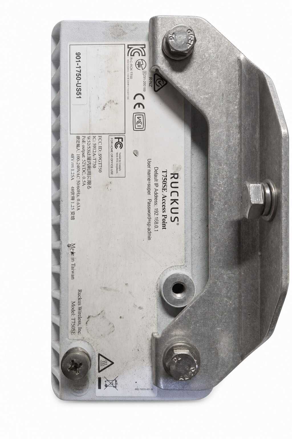 Ruckus T750SE Outdoor Wi-Fi 6 Access Point 4x4:4 Sector 901-T750-US51 w/ Mount