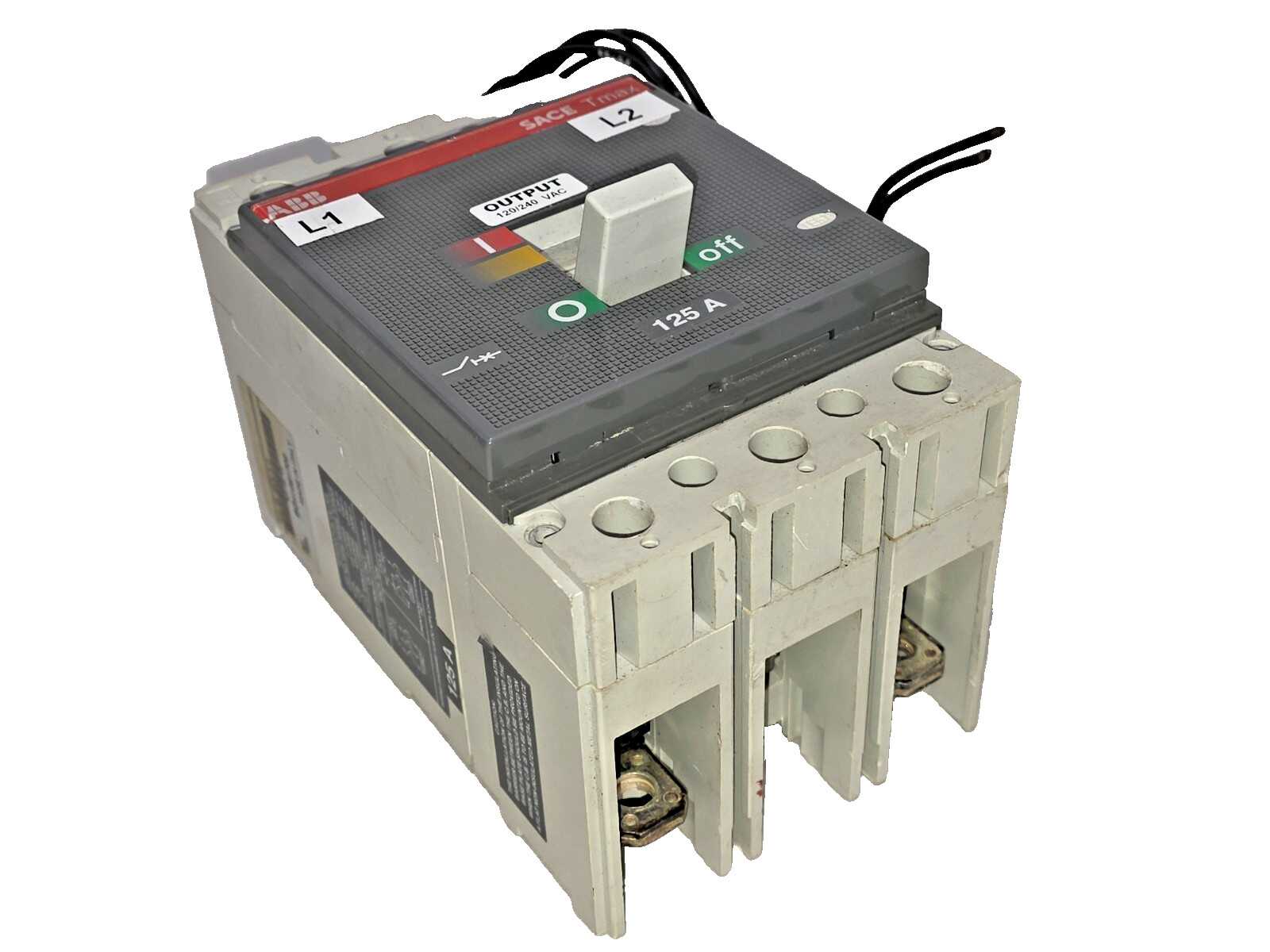 ABB SACE Tmax Ts3N 150 Molded Case Circuit Breaker 125A 2 Pole 480V Aux Contacts