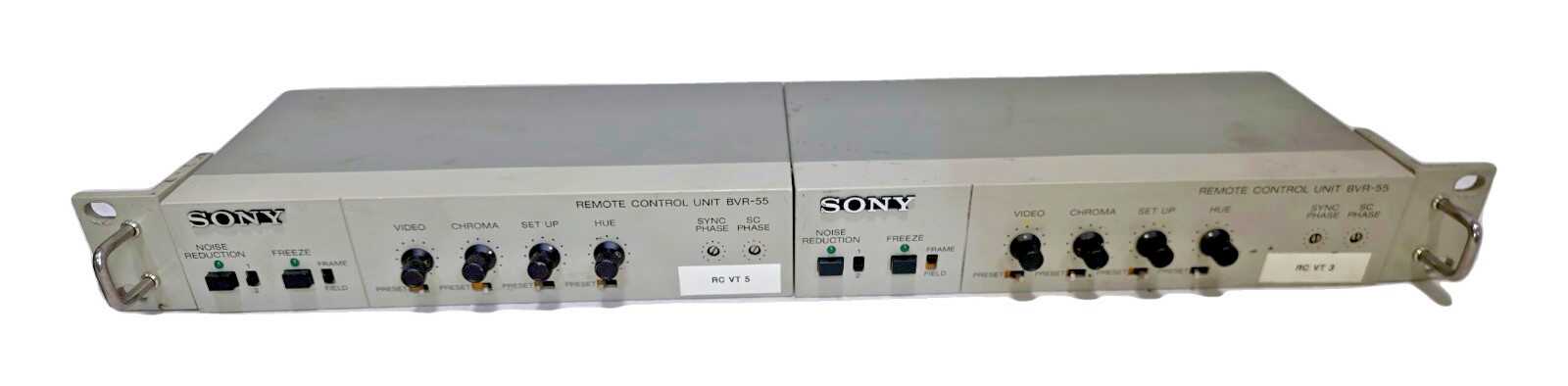 Sony BVR-55 TBC Remote Control Unit 2-124-651-01 Lot of 2 Rack Mount U-matic
