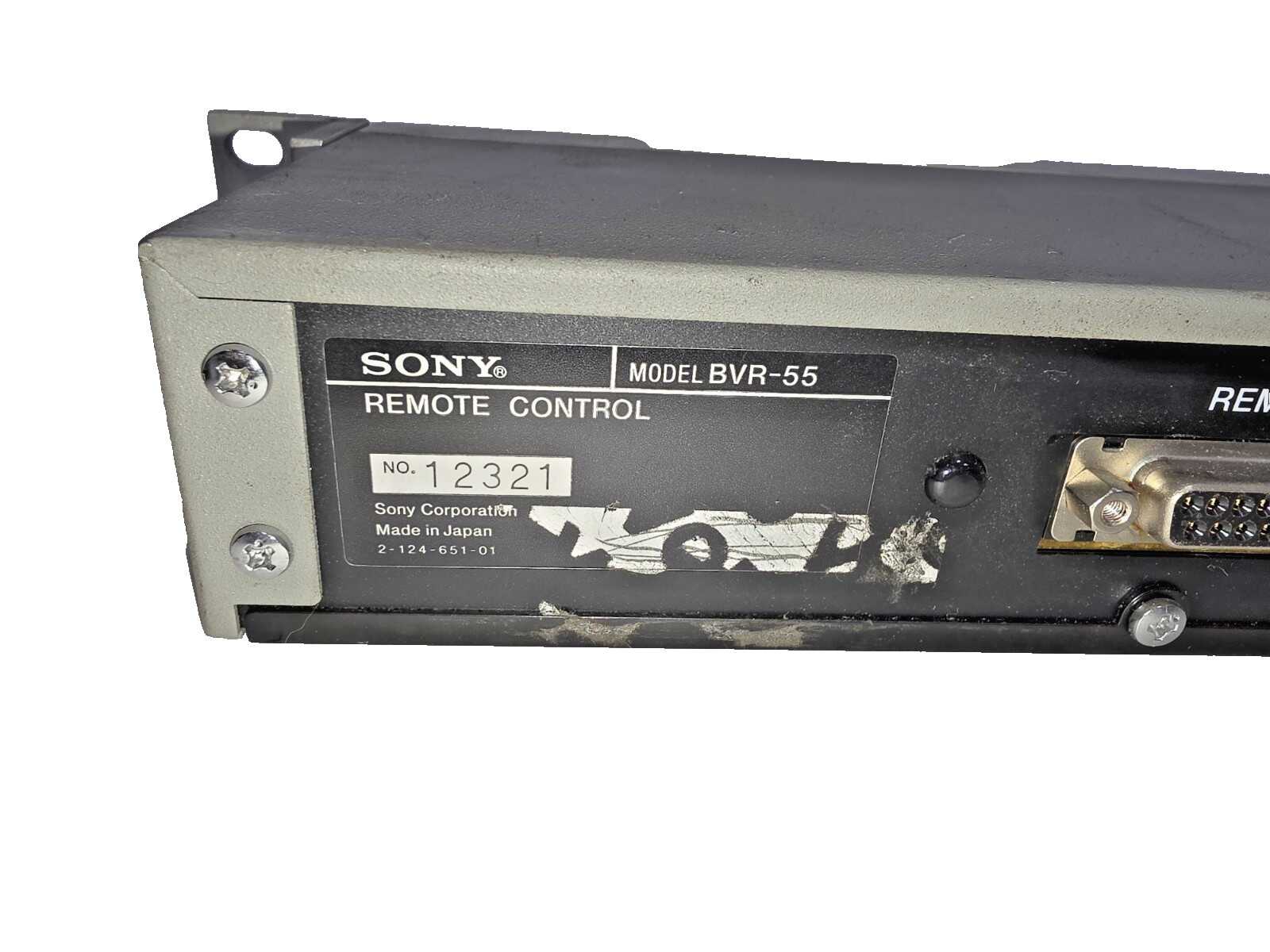 Sony BVR-55 TBC Remote Control Unit 2-124-651-01 Lot of 2 Rack Mount U-matic